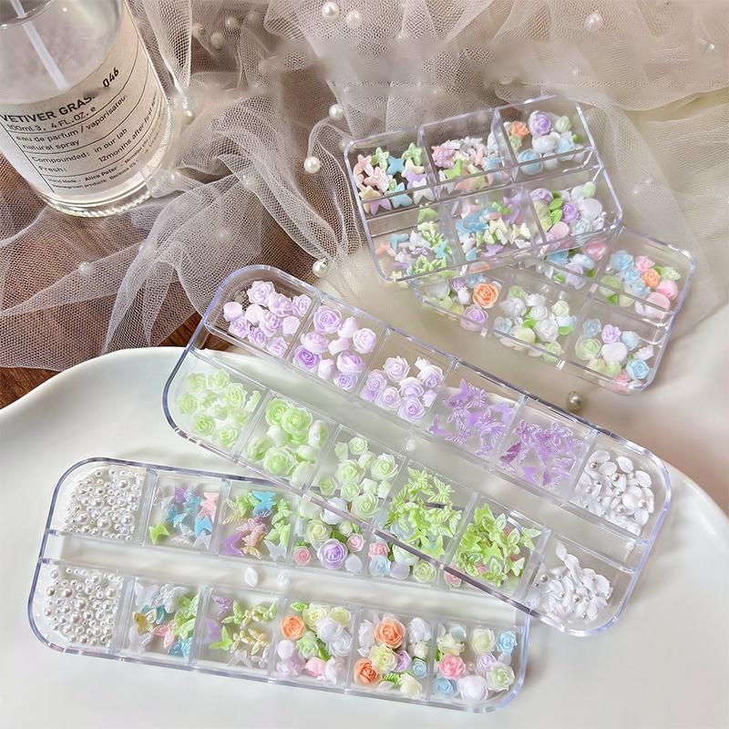 Resin Art Using Flowers - Kit de Décoration d'Ongles 3D, 6