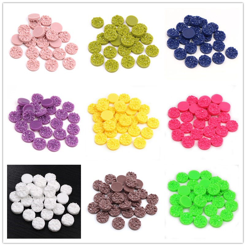 Resin Art Jewellery Kit - 40 pièces résine Druzy Cabochons dôme