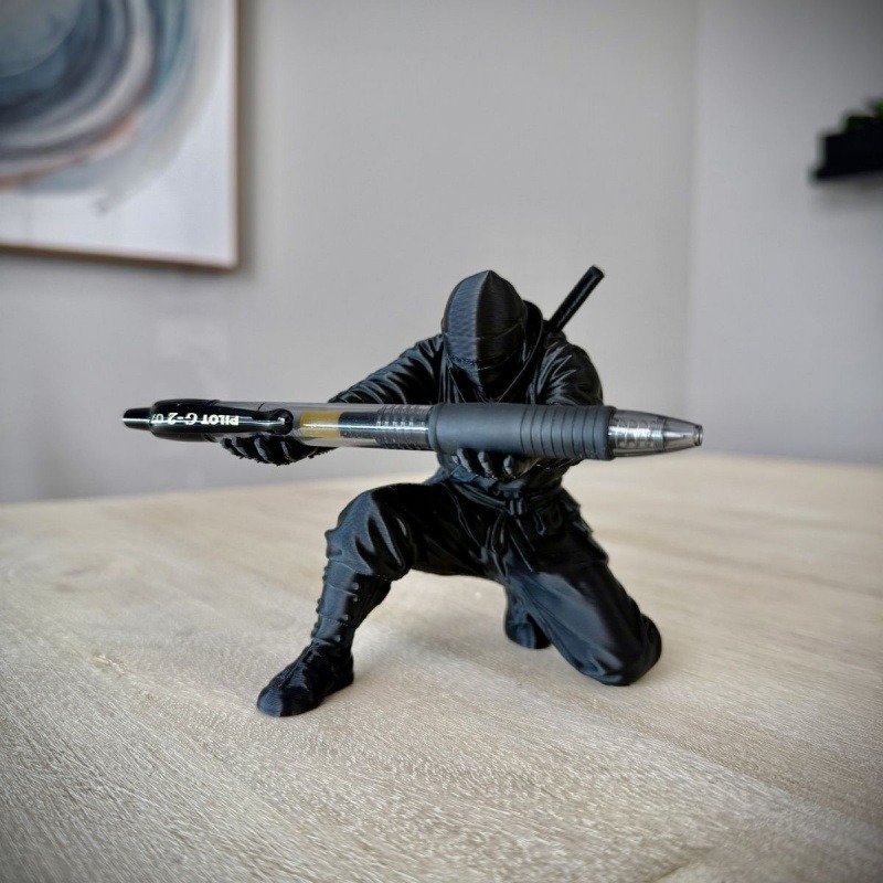 Resin Art Pen - Porte-stylo figurine Ninja imprimé en 3D,