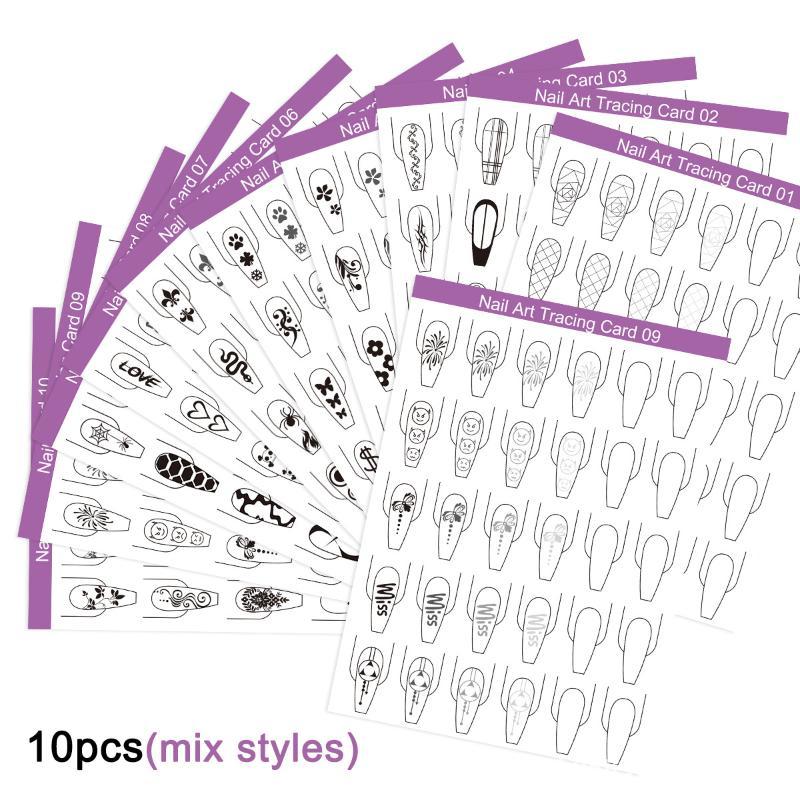 Resin Art Guide Book - Lot de 10 pochoirs de pratique