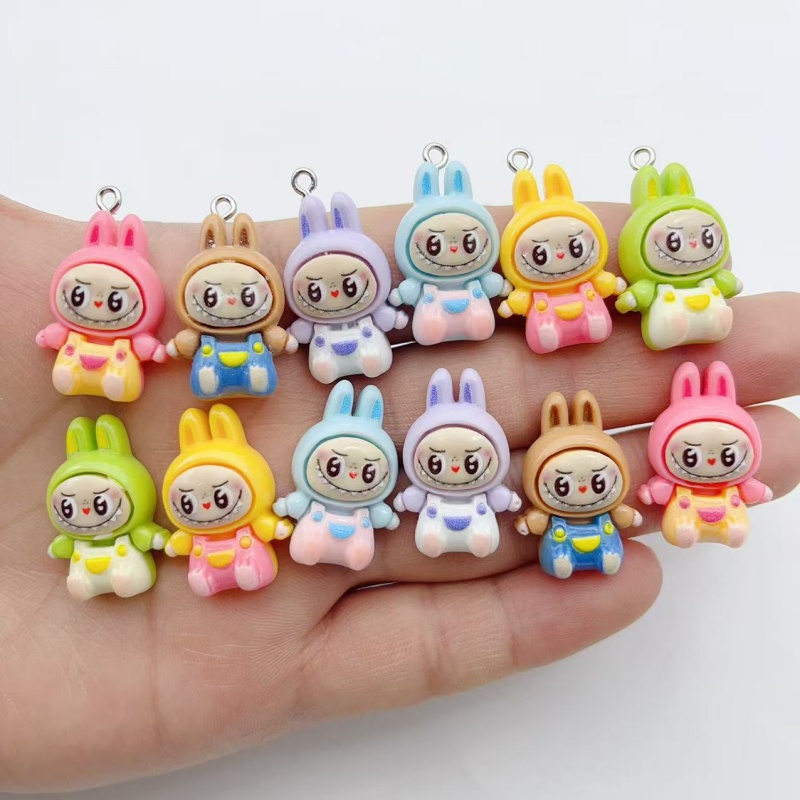 Resin Art Jewellery Kit - 10 Breloques en résine Kawaii Lapin