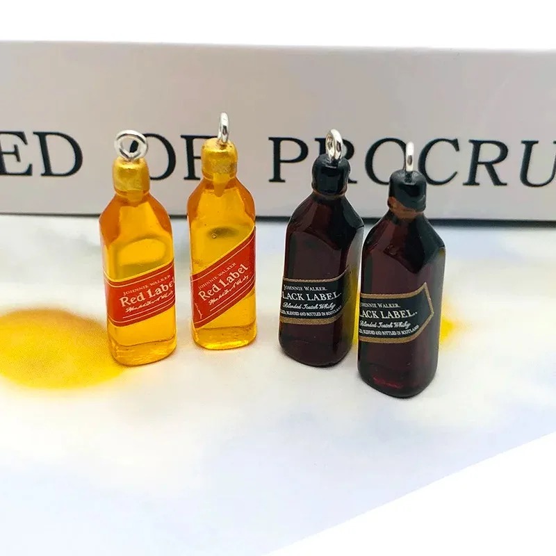 Resin Art Jewellery Kit - 10 Breloques Mini Bouteilles de Vin
