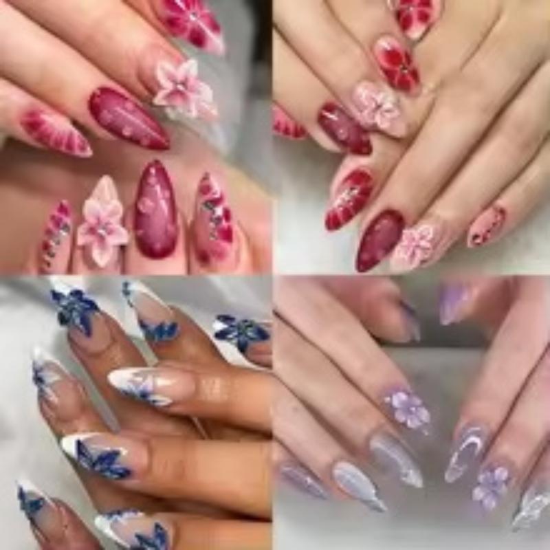 Resin Art Using Flowers - Moule à ongles 3D en silicone