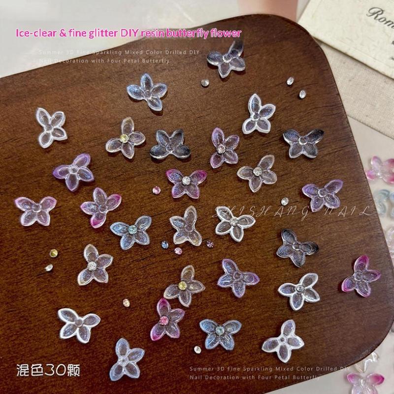 Resin Art Using Flowers - 30 pièces/sac, décorations pour ongles en