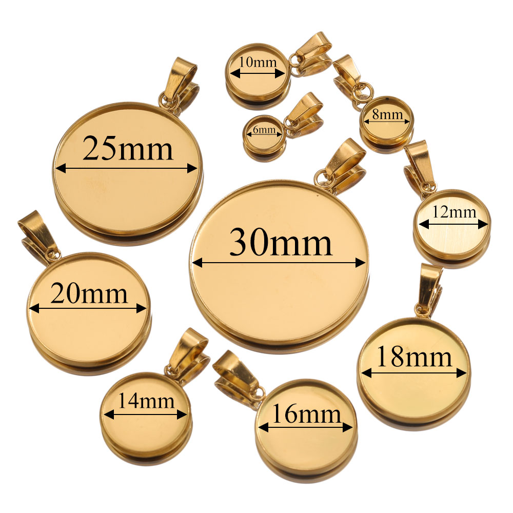 Pendentifs dorés en acier inox - Resin Art Jewellery Kit avis et prix