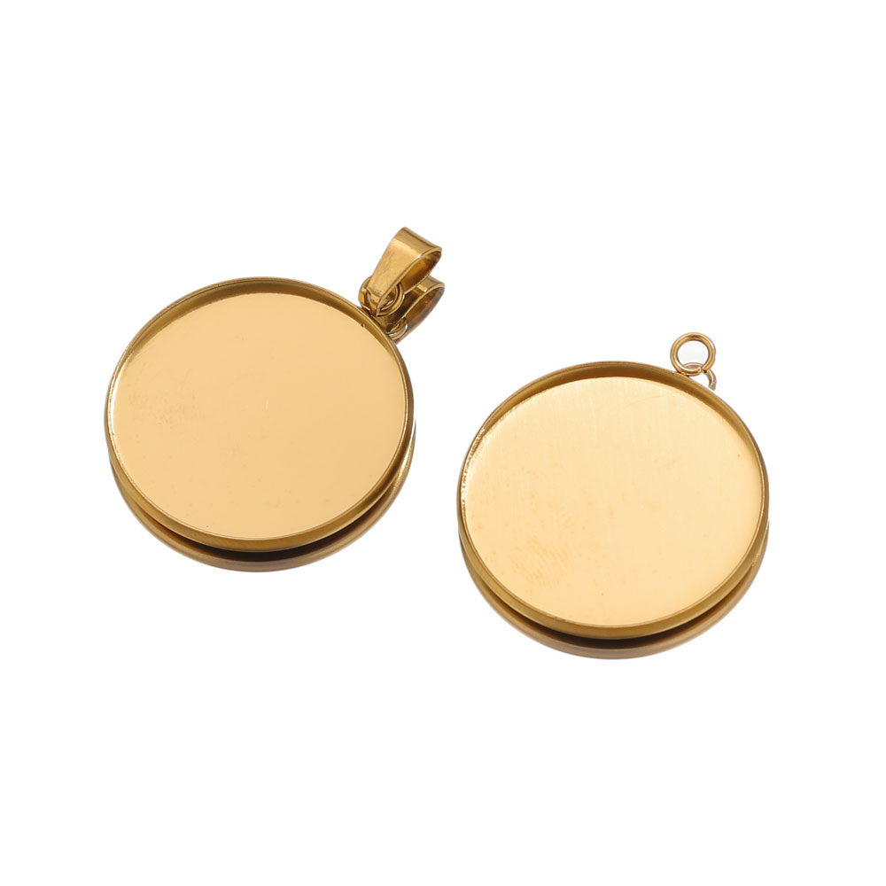 Pendentifs dorés en acier inox - Resin Art Jewellery Kit avis et prix