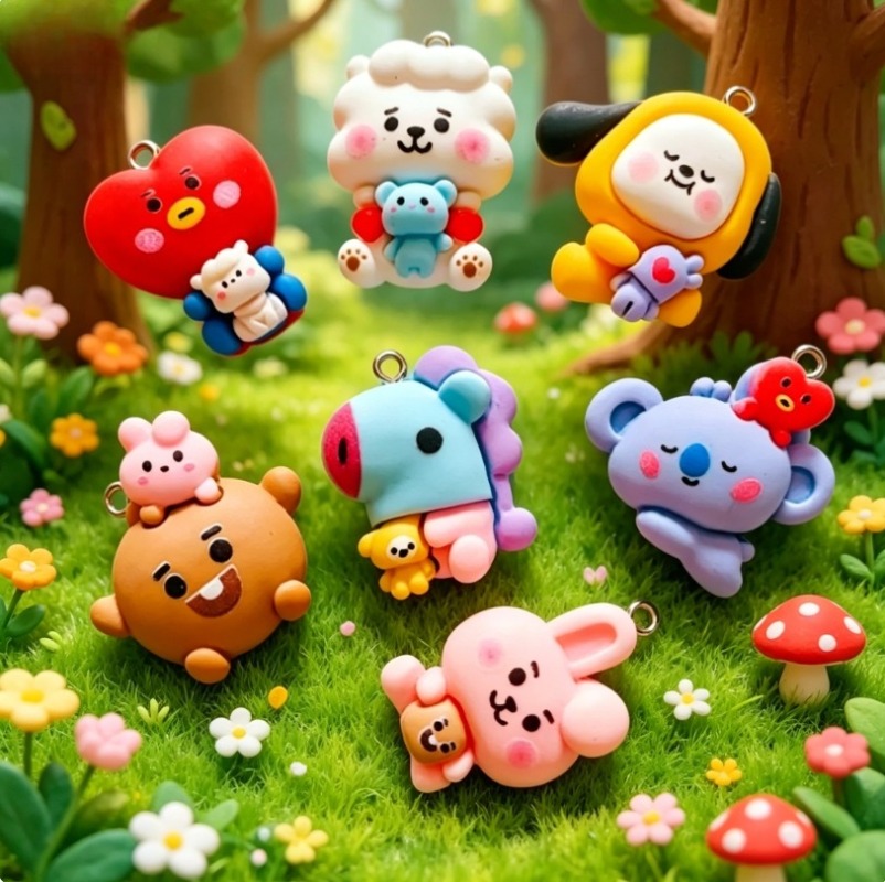 Breloques en résine BT21, 7 pi - Resin Art Jewellery Kit avis et prix
