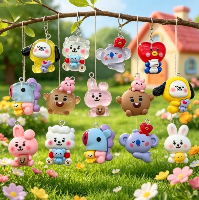 Breloques en résine BT21, 7 pi - Resin Art Jewellery Kit avis et prix